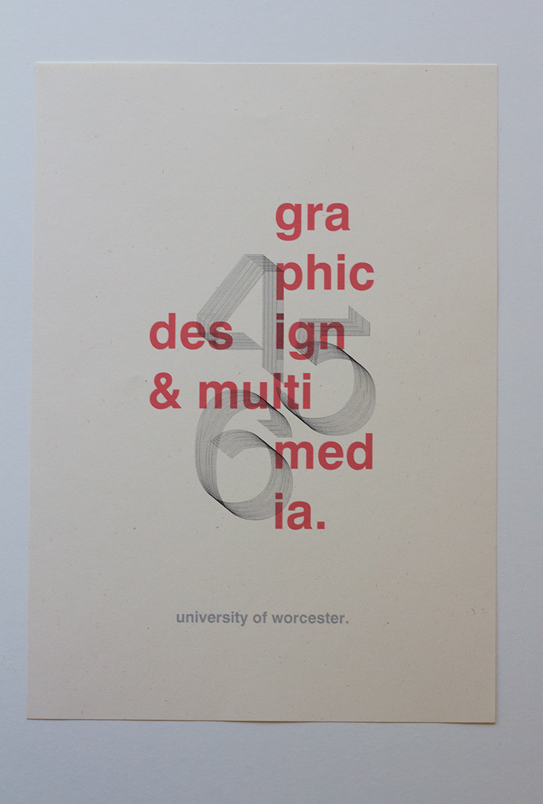 print design University of Worcester University degree handouts poster Education swiss style swiss International typographic style Smart academic prospect mock up