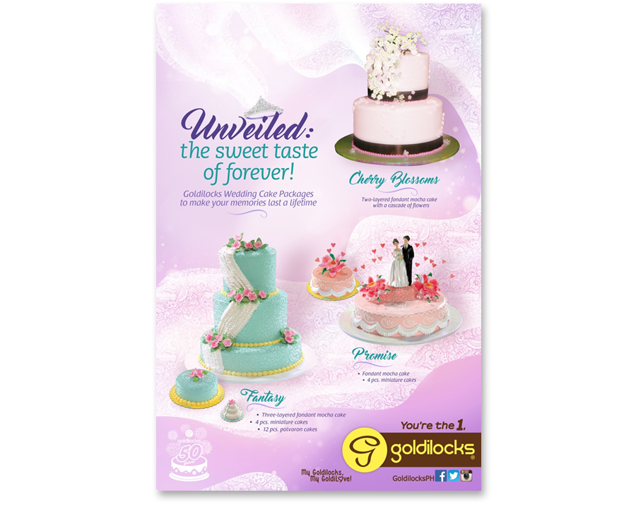 goldilocks Bakeshop posters print promo banner sweet cakes