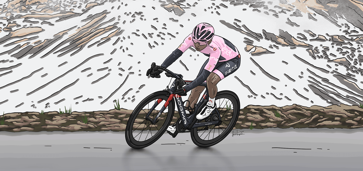 ciclismo Cycling Egan Bernal Giro d'italia giro de italia ILLUSTRATION  ilustracion sport
