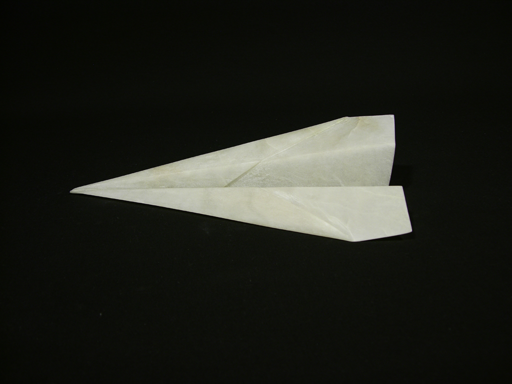 origami  stone airplane  pedro ganogal paper Alabaster spain art arte escultura sculptor sculpture españa