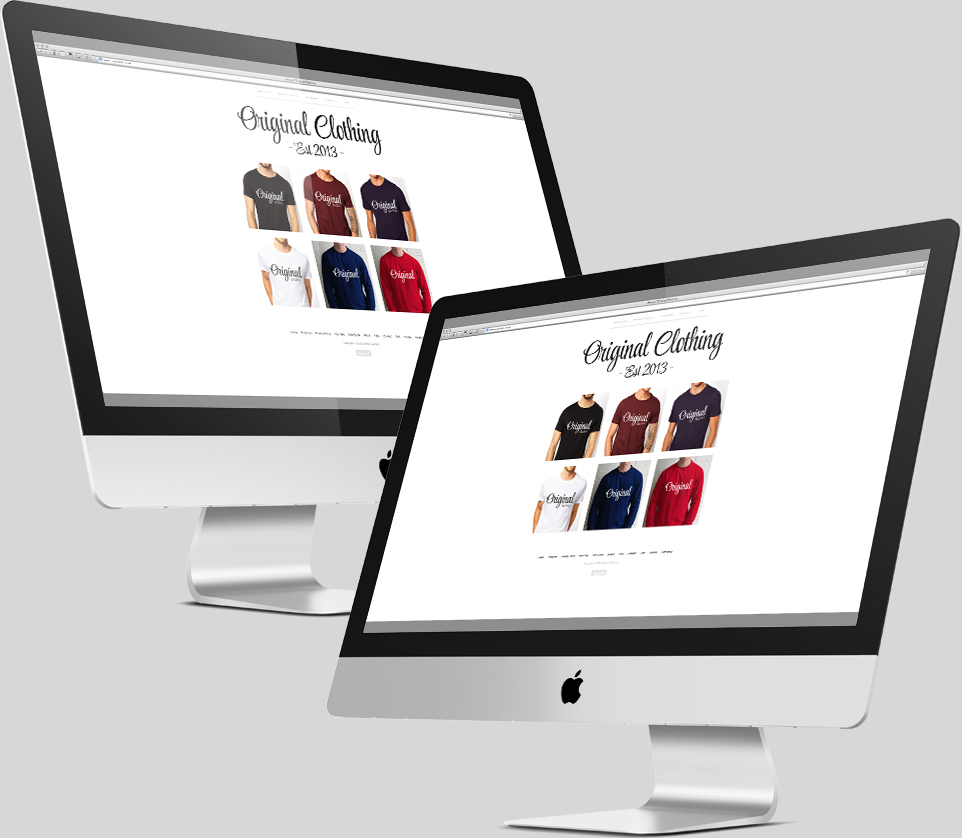 Clothing jumpers hoodies t-shirts brand Original models Website banners