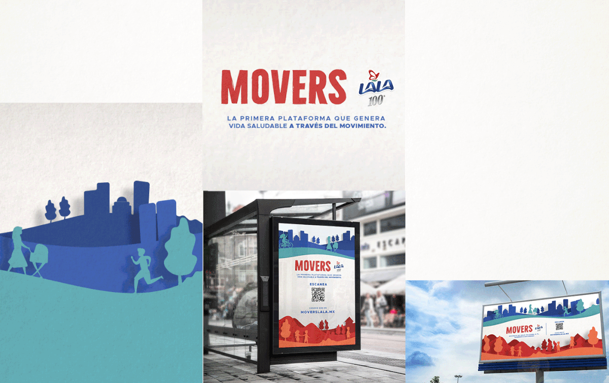 Campaña diseño ejercicio leche Movimiento publicidad
