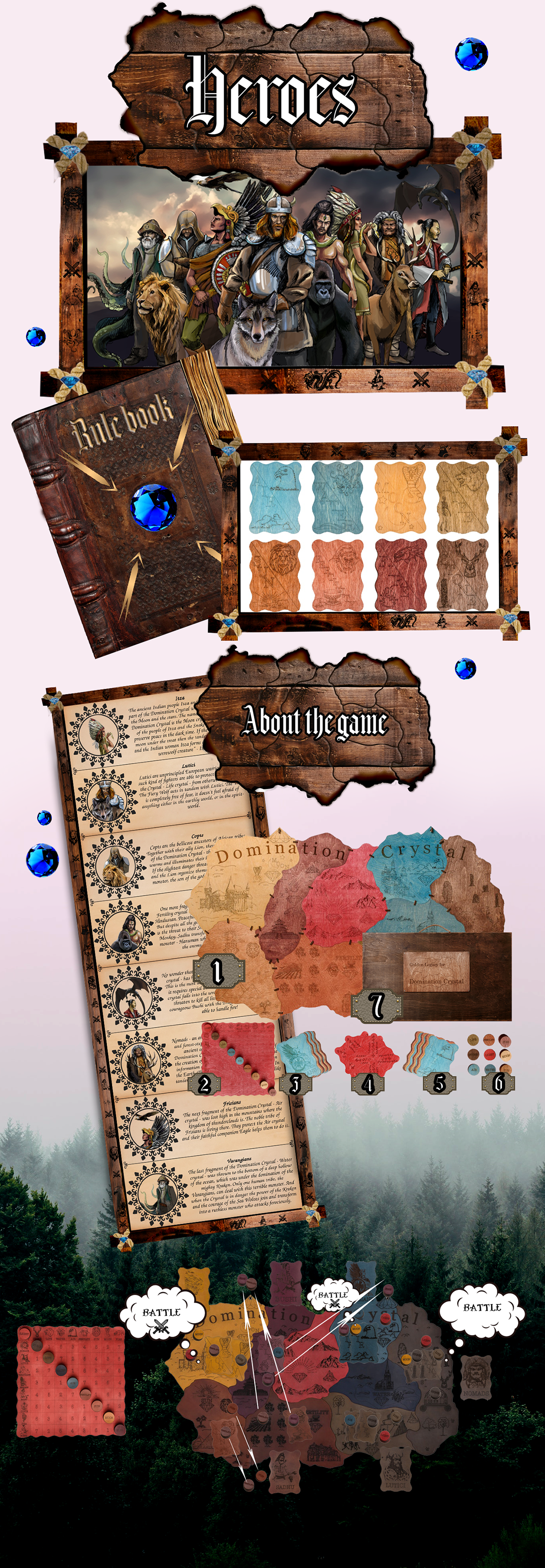 game Adults crystal frame design wood leather cards chip