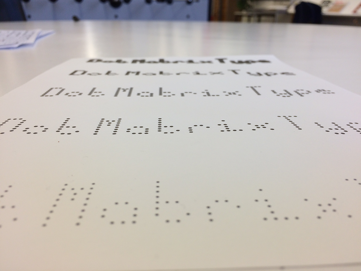 dot matrix colour type font modular