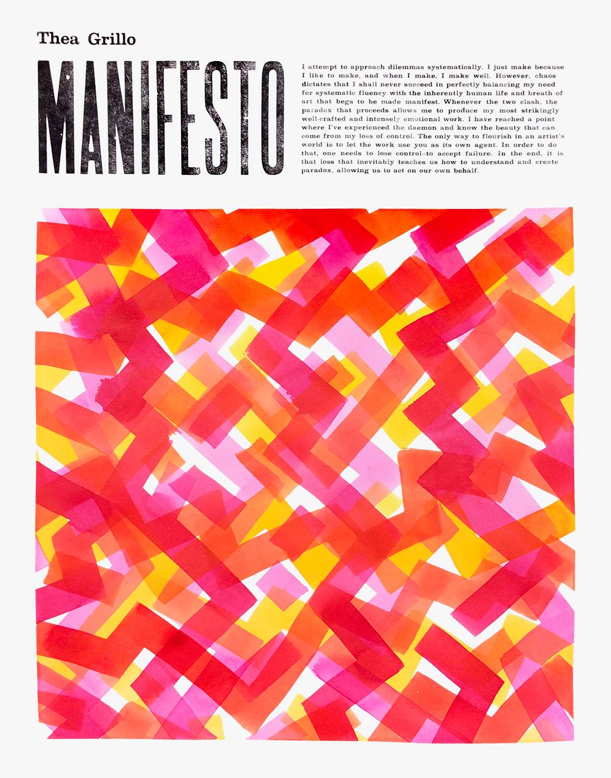 ink monoprint letterpress manifesto