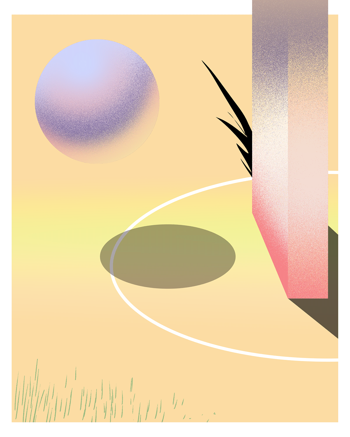 abstract artwork cover digital illustration editorial geometric ILLUSTRATION  Isometric minimal poster