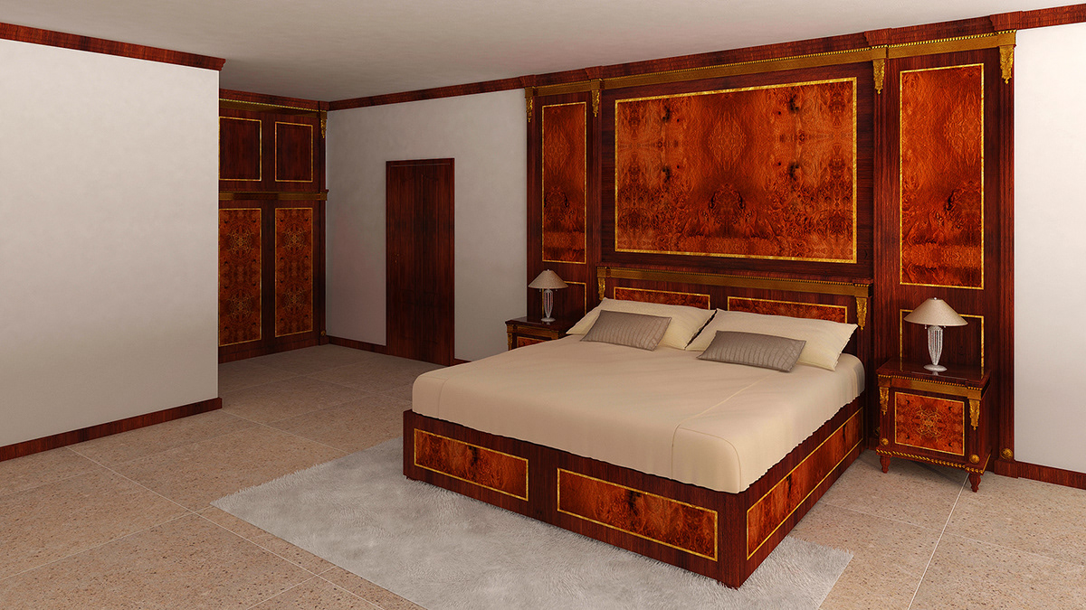 Interior Classic lagio 3D CG CGI vray Render 3dsmax furniture elegant wood bedroom