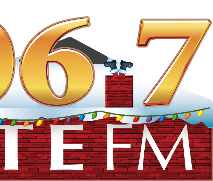 Lite FM Radio Holiday Christmas logos Z100 Q104.3 FM