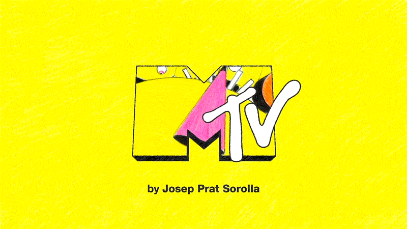 Mtv Ident artist animation  motion graphics  frame by frame color happy