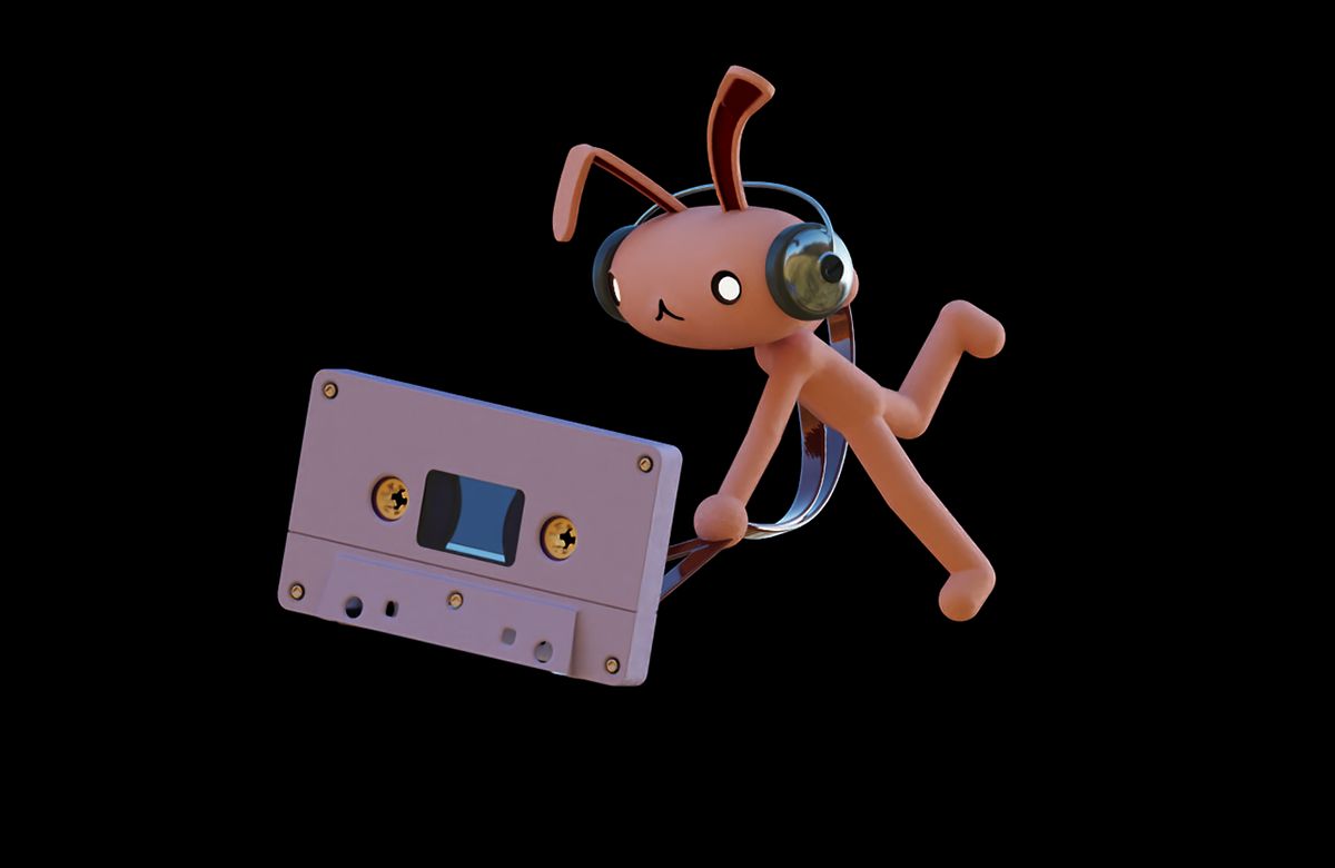 Character design  Digital Art  3d modeling sdf cassette tape magicacsg
