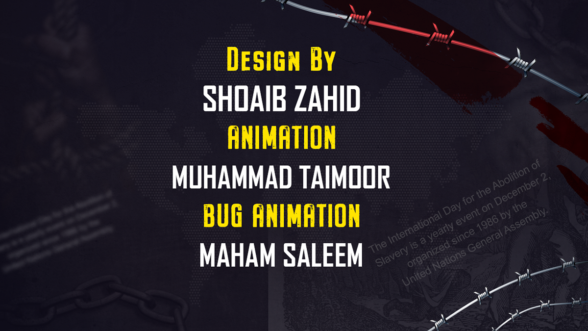 International Abolition   Adobe Portfolio design designer ShoaibZahid Day slavery