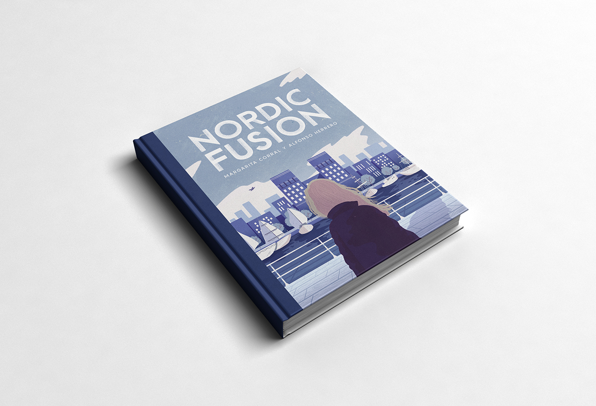 ILLUSTRATION  cover book nordic fusion girl book design nordic ilustracion