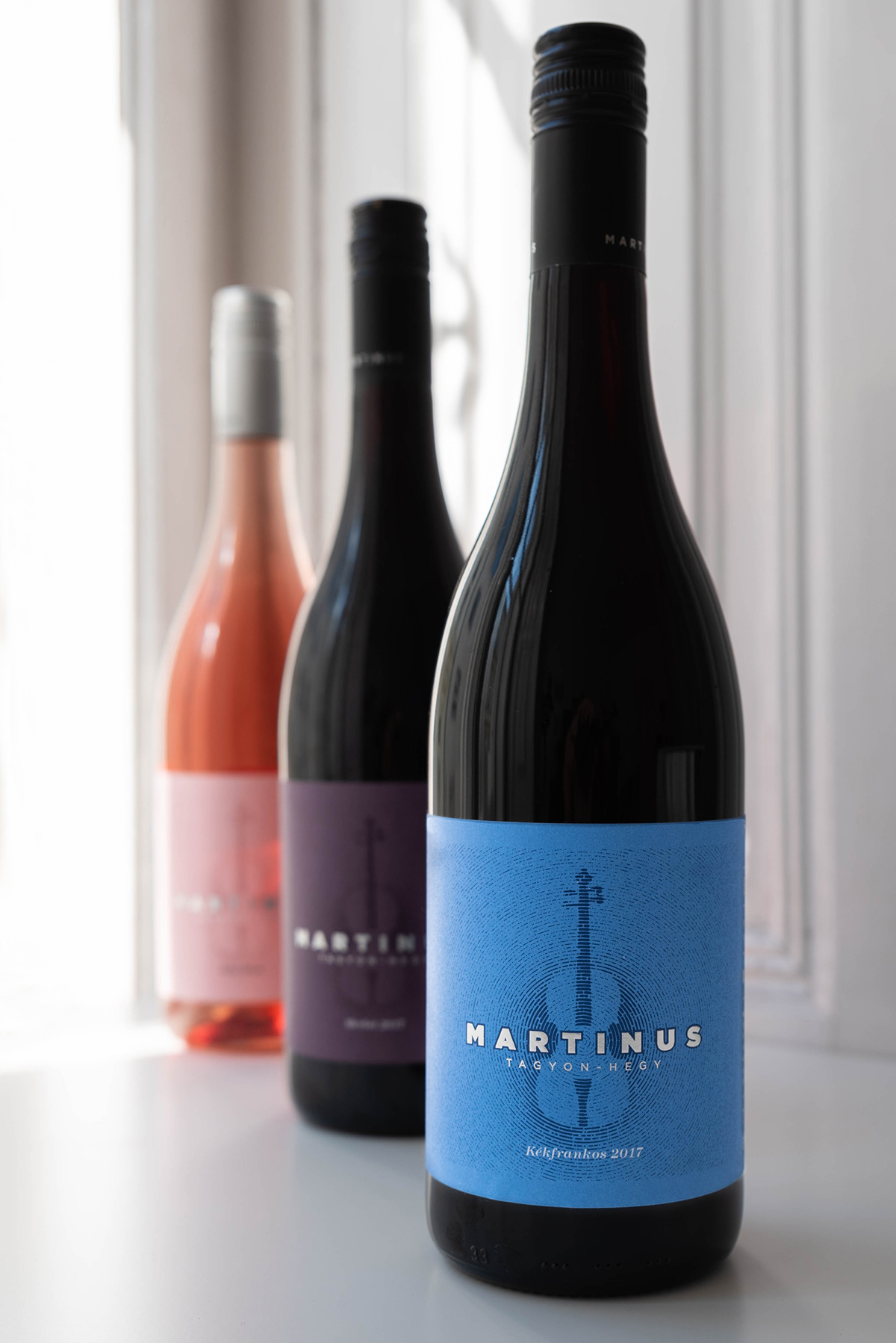 Wine label design for Martinus Winery, Balaton,  Hungary