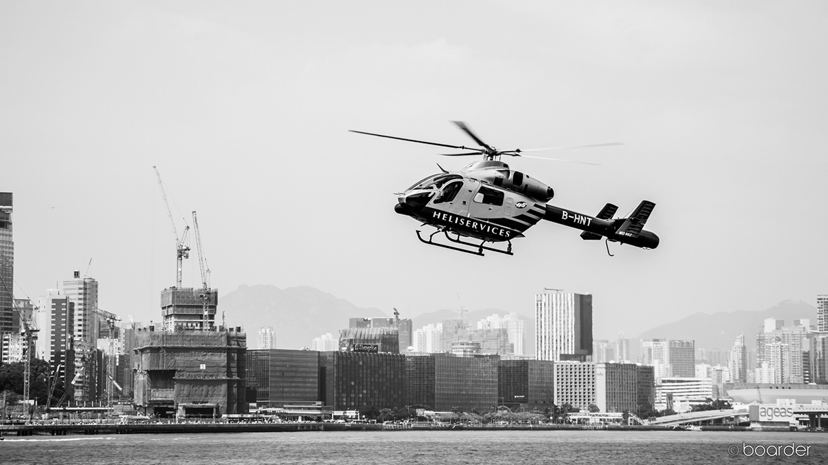 Hong Kong city harbour harbor views helicopter cityscape taxi Boarder