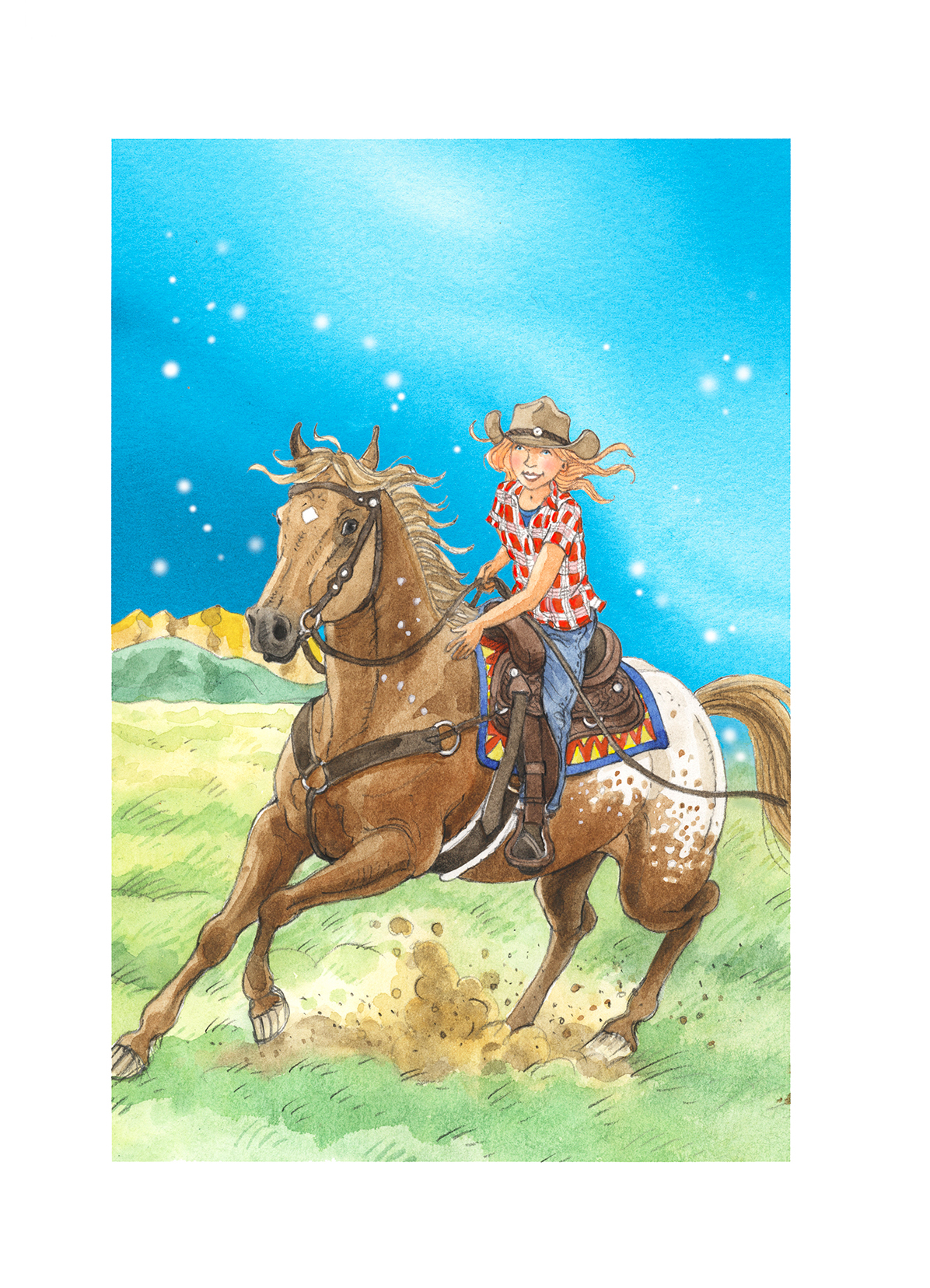 watercolor horses childrensbook