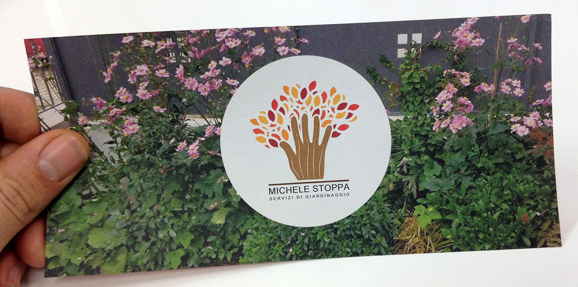 gardening business card leaflet