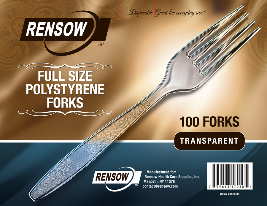  disposal  polystyrene  rensow  royal  Forks  spoons  knives cutlery ILLUSTRATION  Packaging