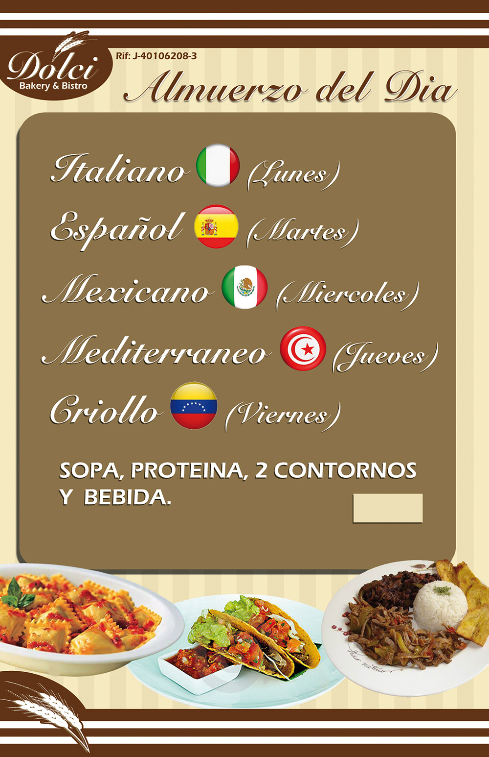 menu restaurant print Food 