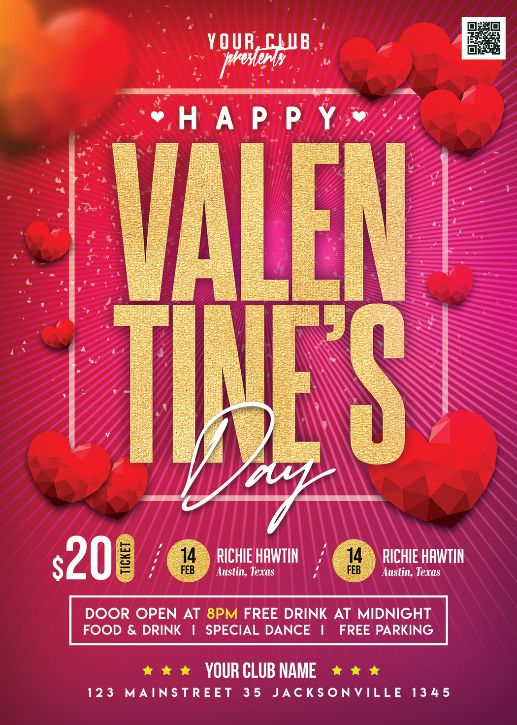 14 Feb free design FREE flyer free psd Free Template graphic design  photoshop print psd valentines day
