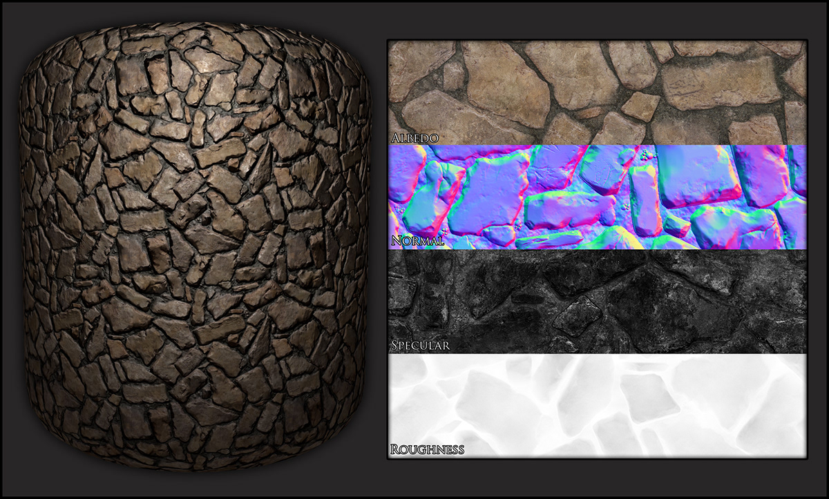 texture assets Game Art tile texture tile Zbrush baking environment wall bricks concrete