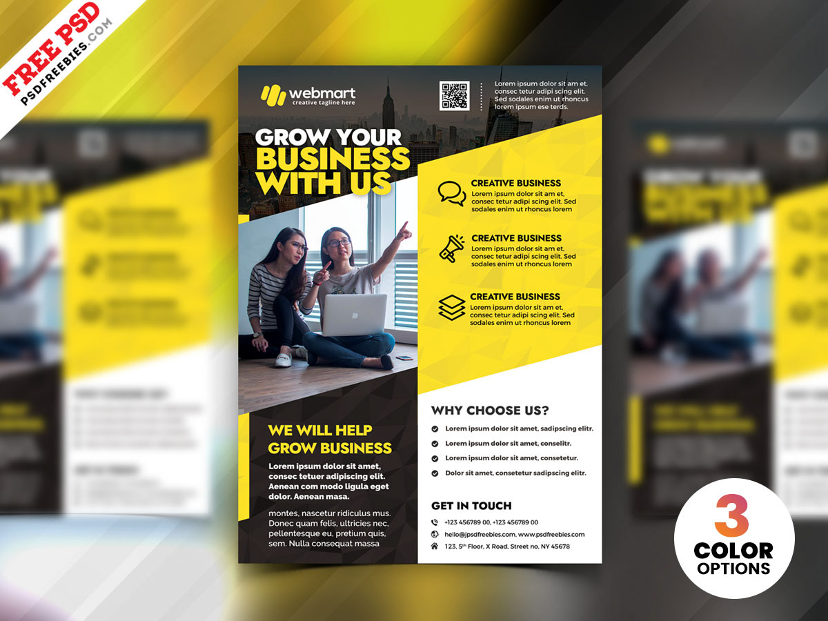 Business Advertising Flyer Design Templates PSD on Behance With Regard To Free Ad Flyer Templates