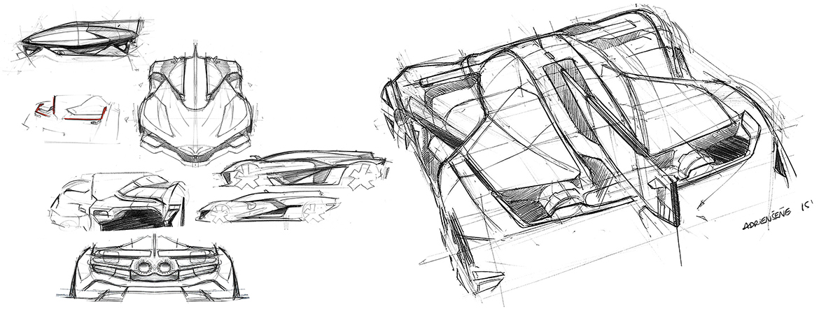 BELL&ROSS cardesign design sketch automotive   aerogt supercar transportation bell and ross Automotive design