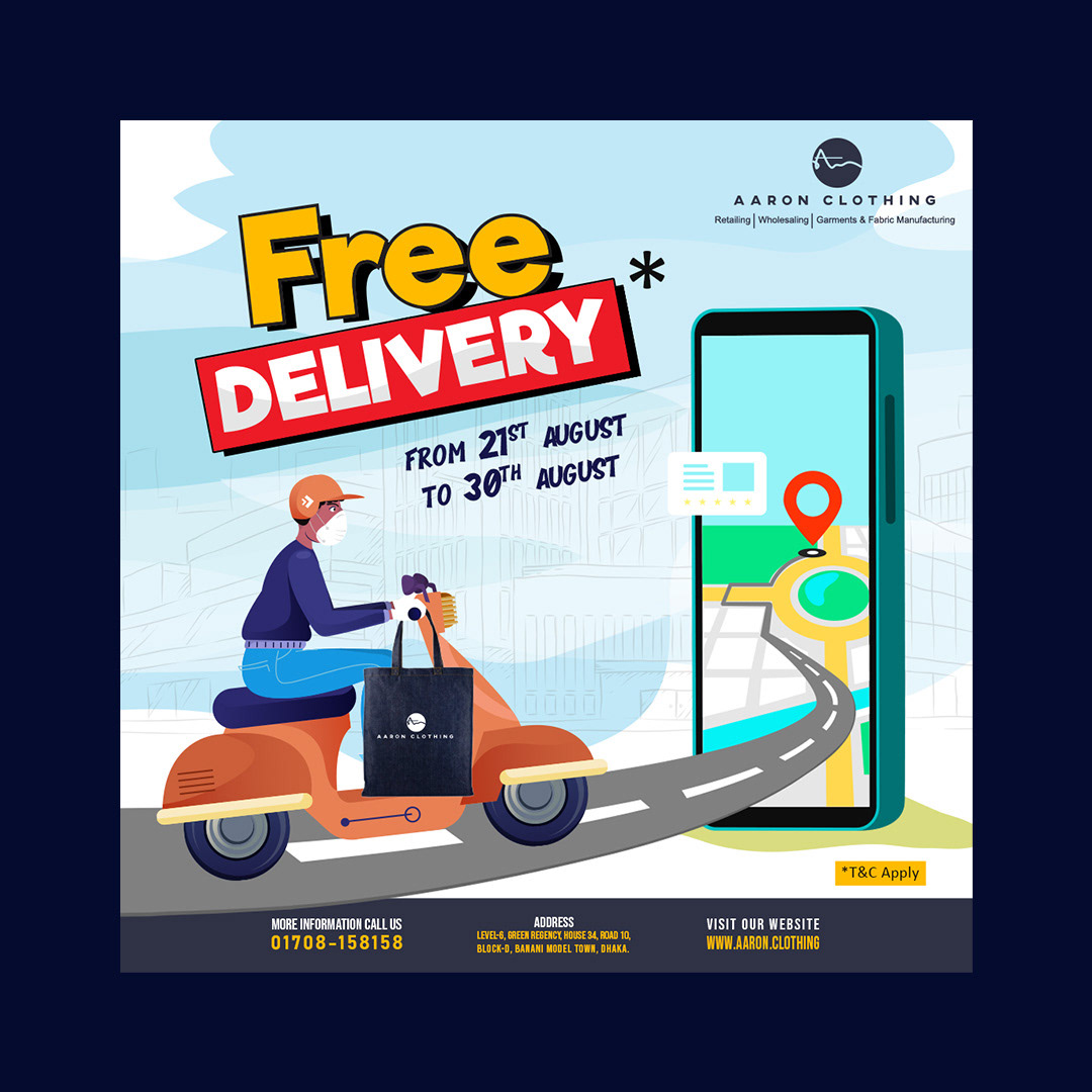 Free Delivery free shipping social media poster online shopping discount free shopping online order clothing delivery free pickup free sale