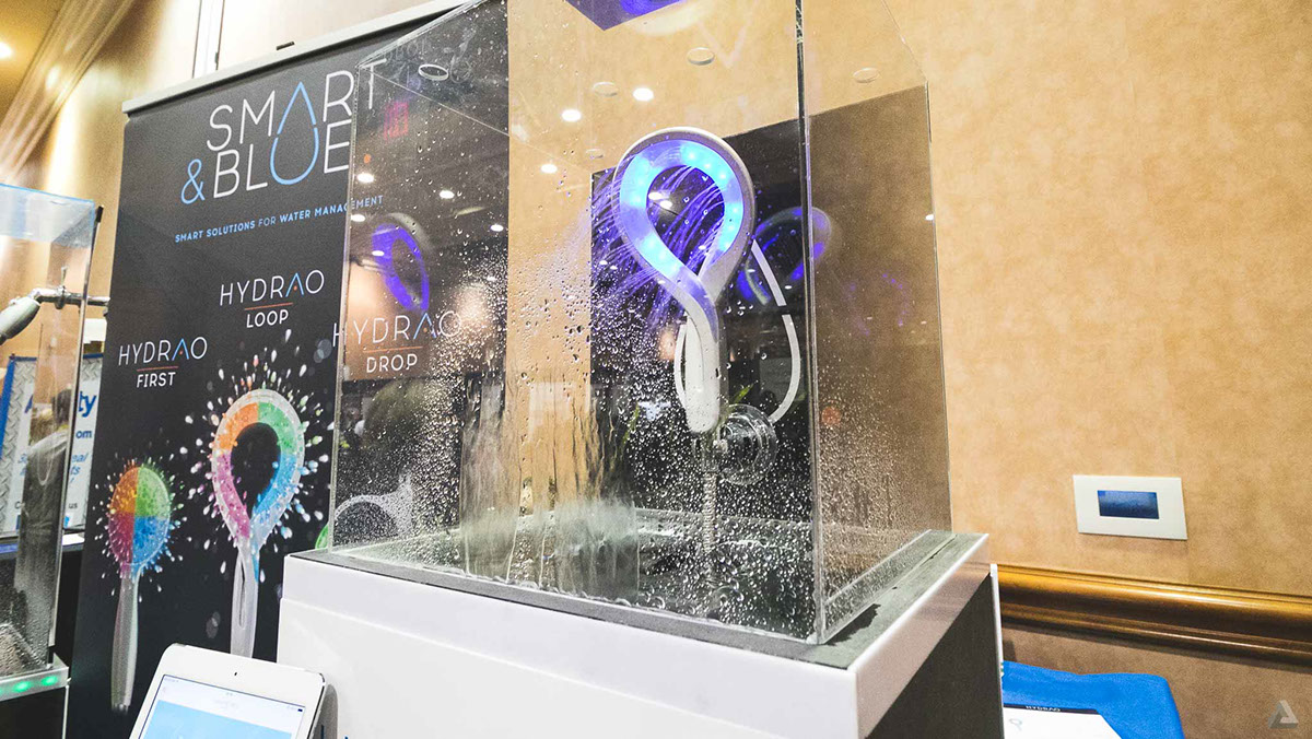 eco hand shower Smart IoT water bluetooth electronic bathroom loop