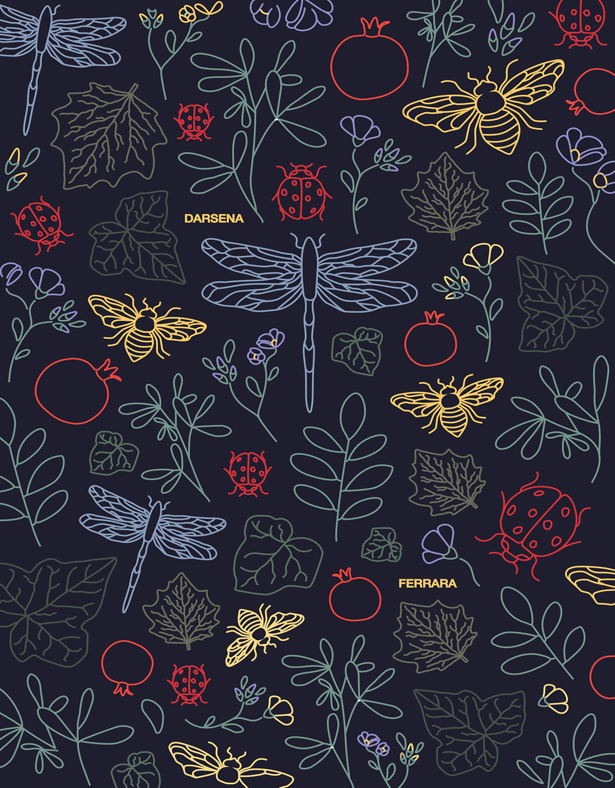bugs graphic graphic design  pattern pattern design  plants poster Poster Design typography  