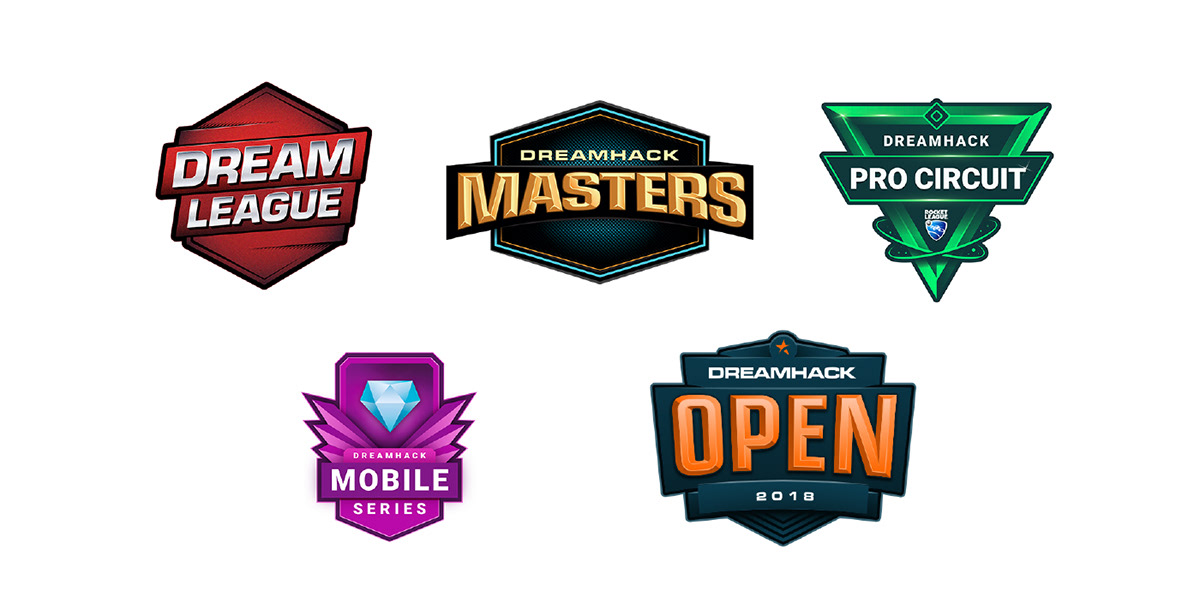 Sports logo esports logo  badge mark dreamhack Showdown Tournament mascot logo logo branding 