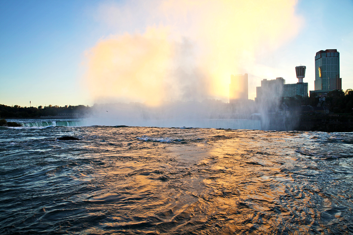 water falls niagara Niagara Falls atmosphere Beautiful light Nature Sun dust