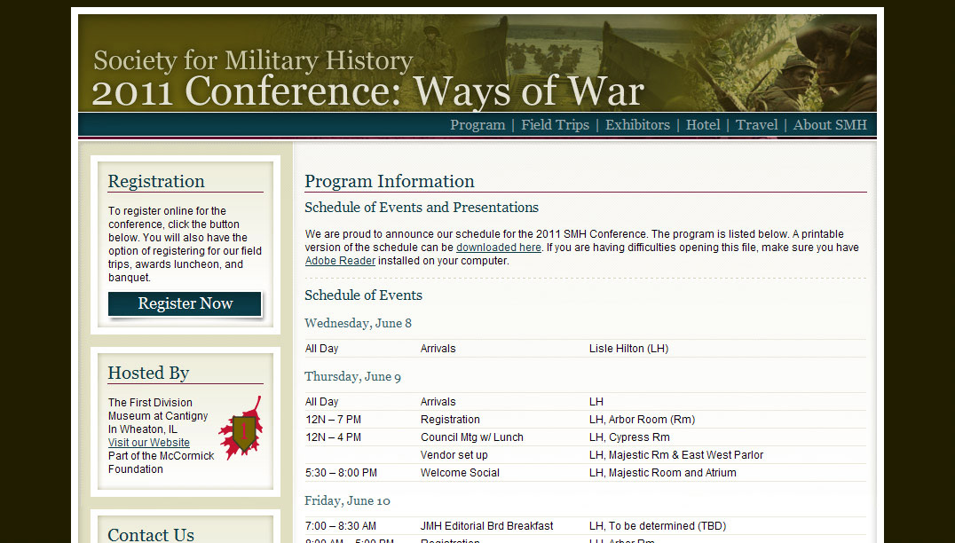 history  Military History conference academic