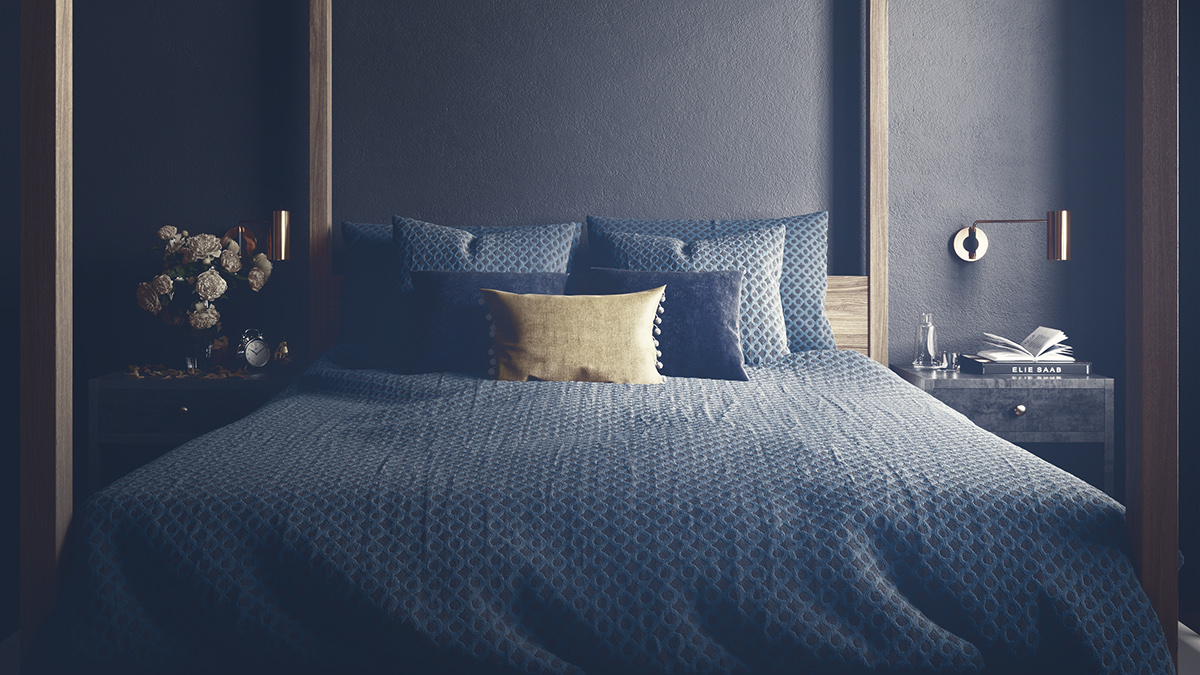 substance designer  bed cover bedroom marvelous designer 3dsmax vray