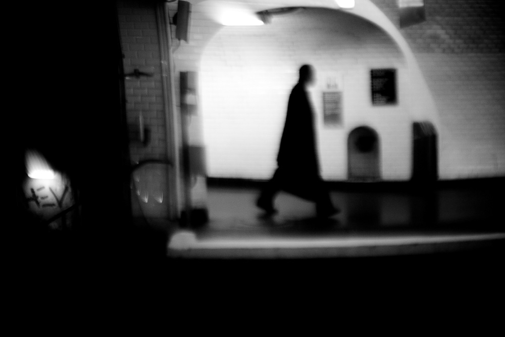night  ghosts Paris metro people