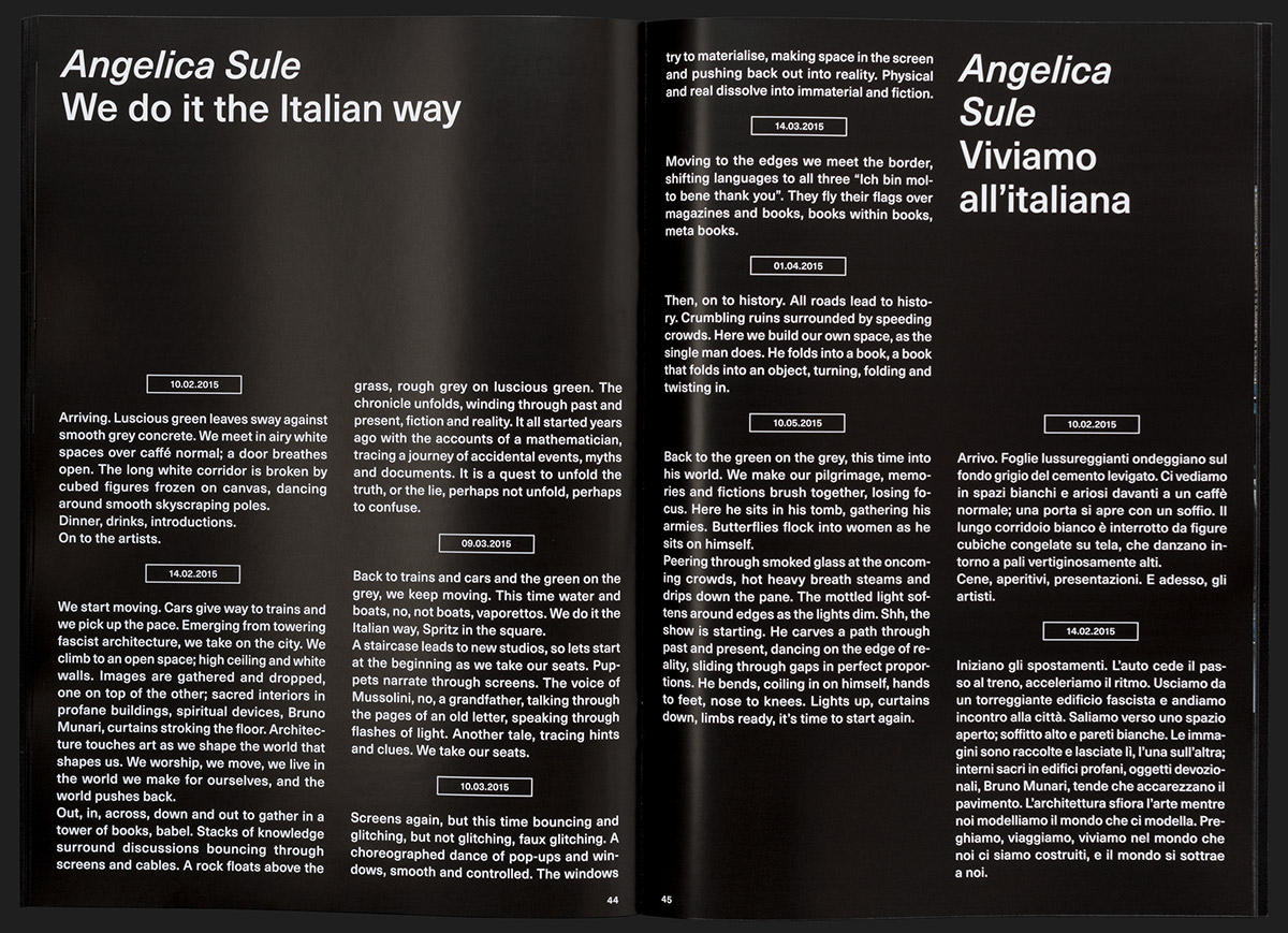 Adobe Portfolio Exhibition  Catalogue design graphic+design editorial glossy colours layers mut studio torino
