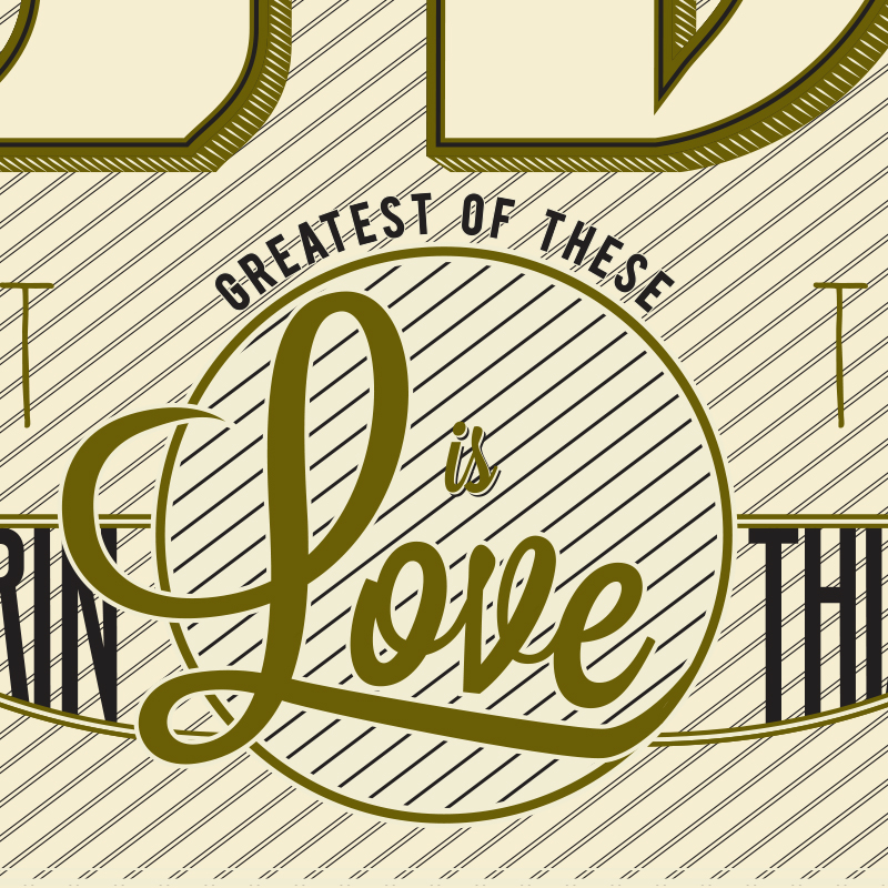 hand-lettering type photoshop bible Love vector