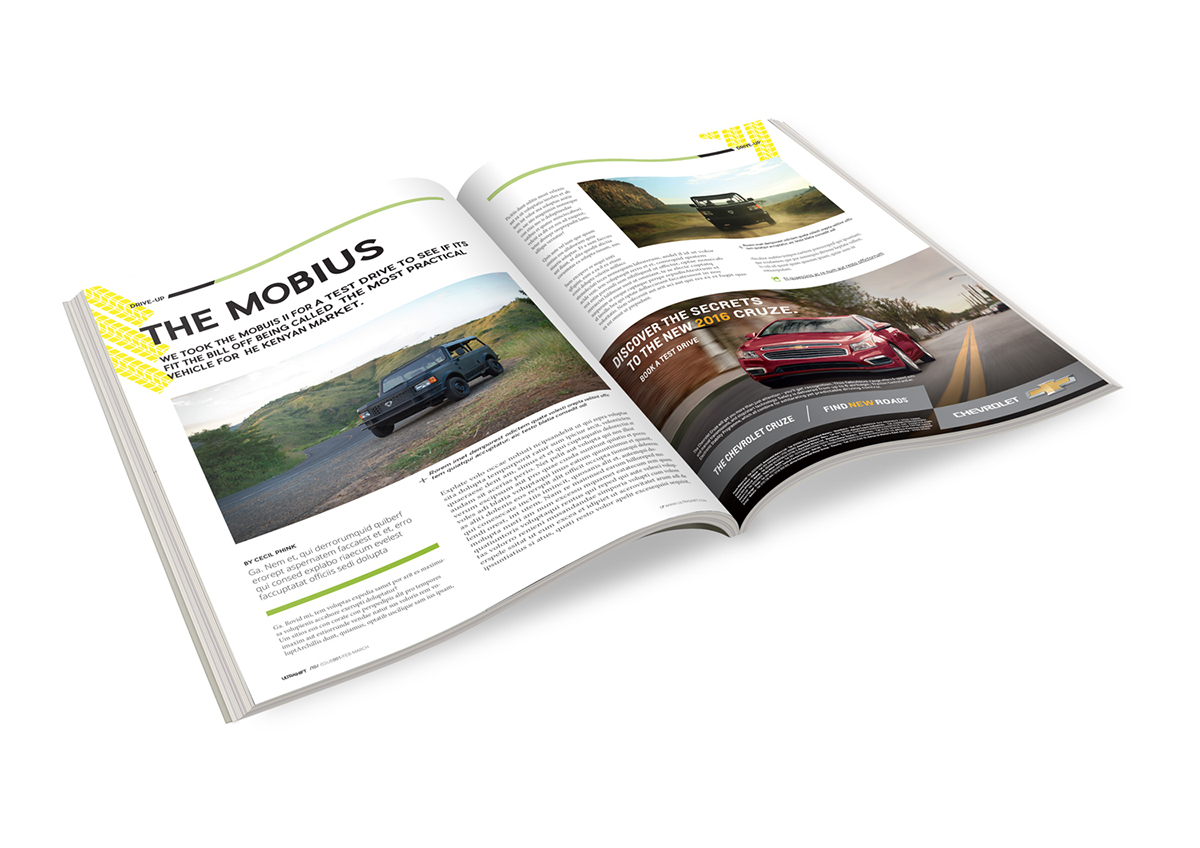Magazine design Layout Design Motoring Magazine african motoring magazine concept Magazine Branding 