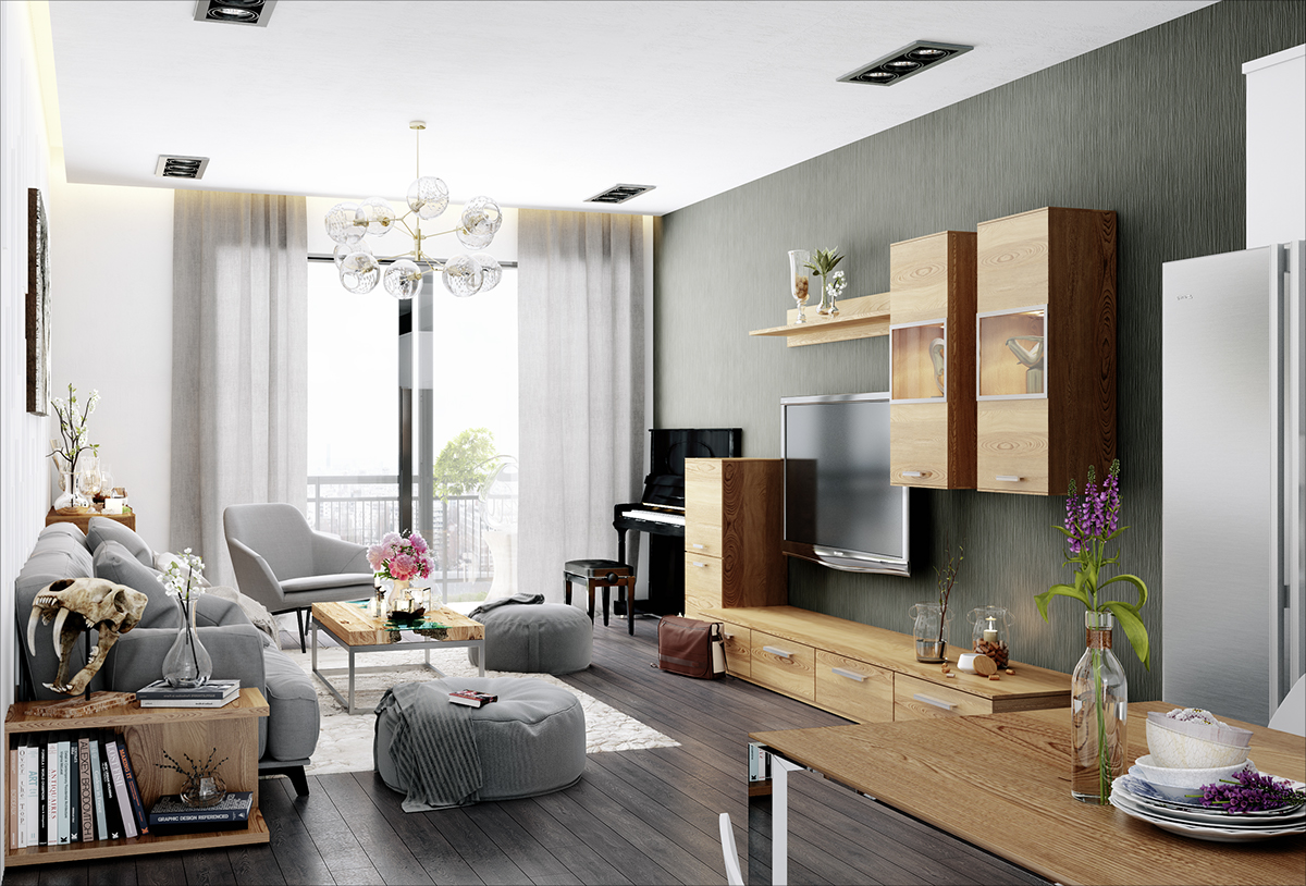 apartment royal city livingroom bedroom nb studio Ngoc Bau ngocbau.arch@gmail.com