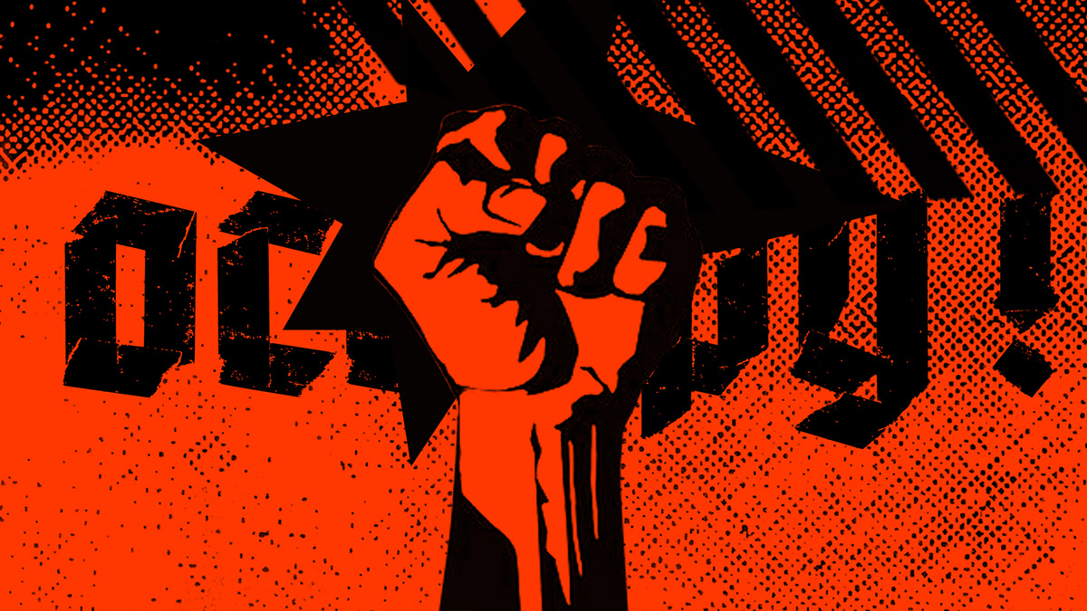 political graphics occupy punk film title film trailer