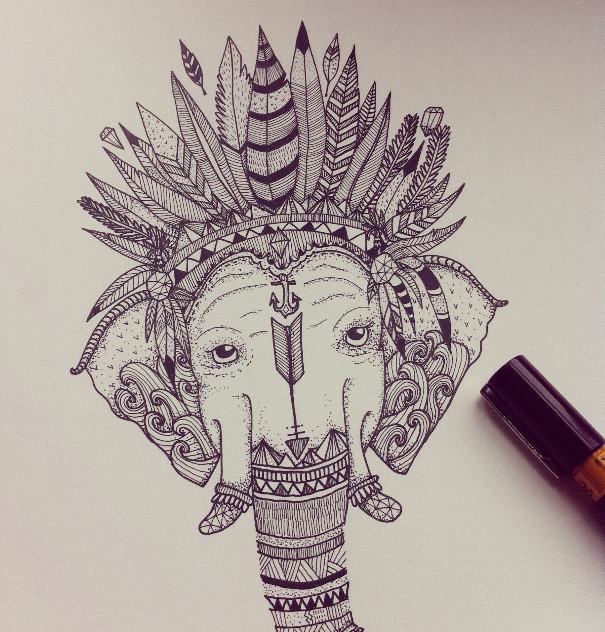Ganesh elephant become Young Rotring littlemadi seahorse parrot summer women