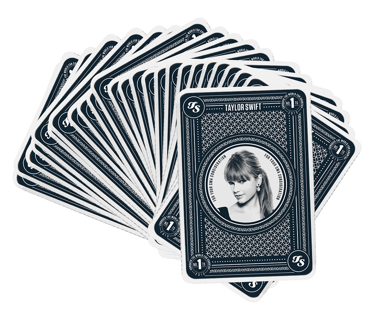 taylor swift Amy Fucci big machine records CMA Playing Cards card game cards Promotional Item promo promotional piece leave behind piece Nashville