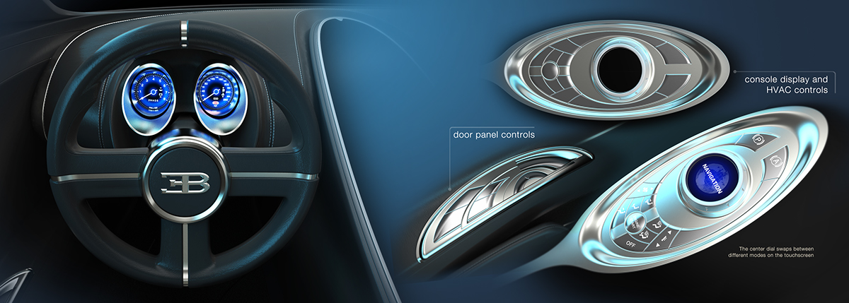 bugatti  transportation design Interior automotive   car digital art TRANS atlantic Brian Geiszler