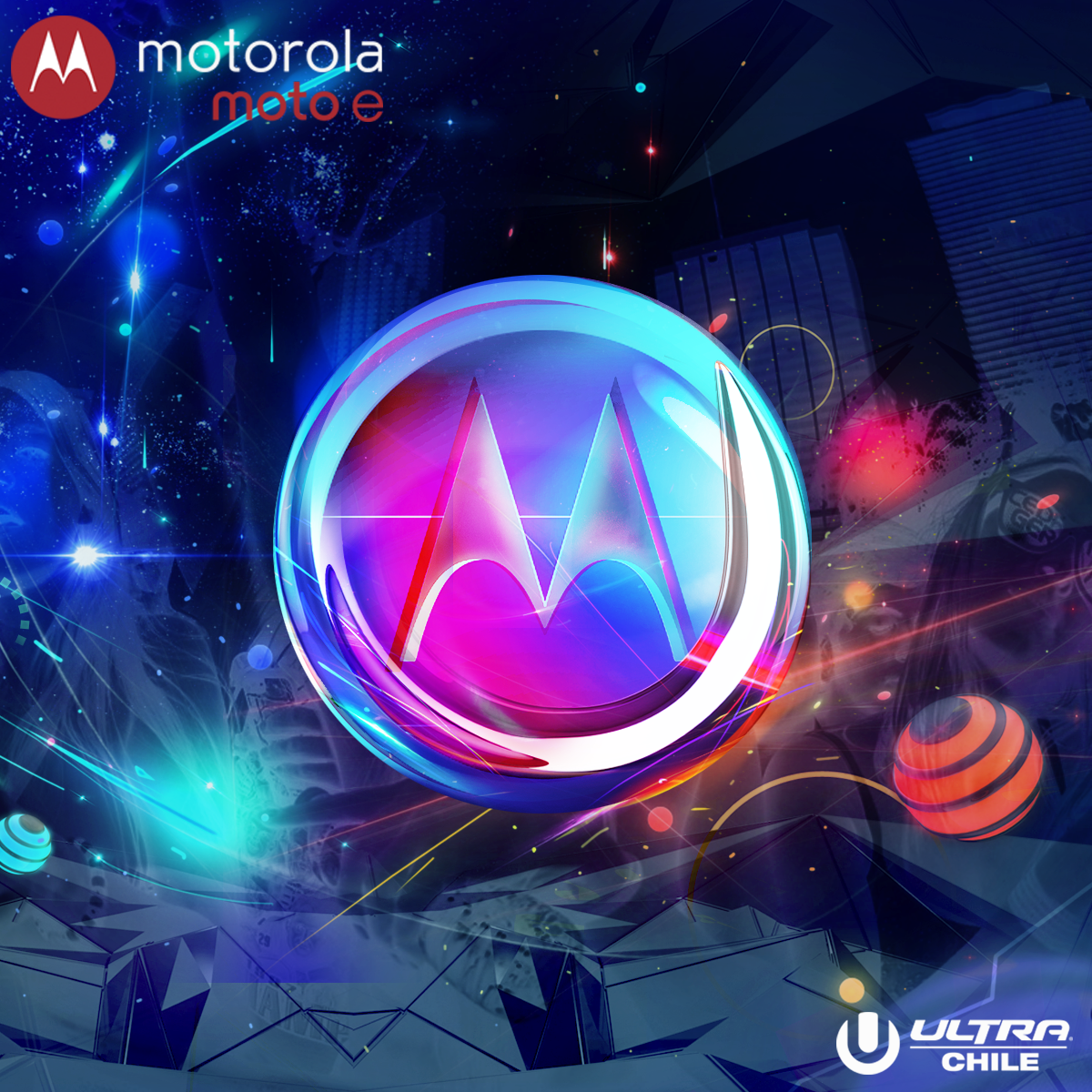 retouch festival electronic music UMF chile Motorola Ultra motorola Logotype design social media facebook