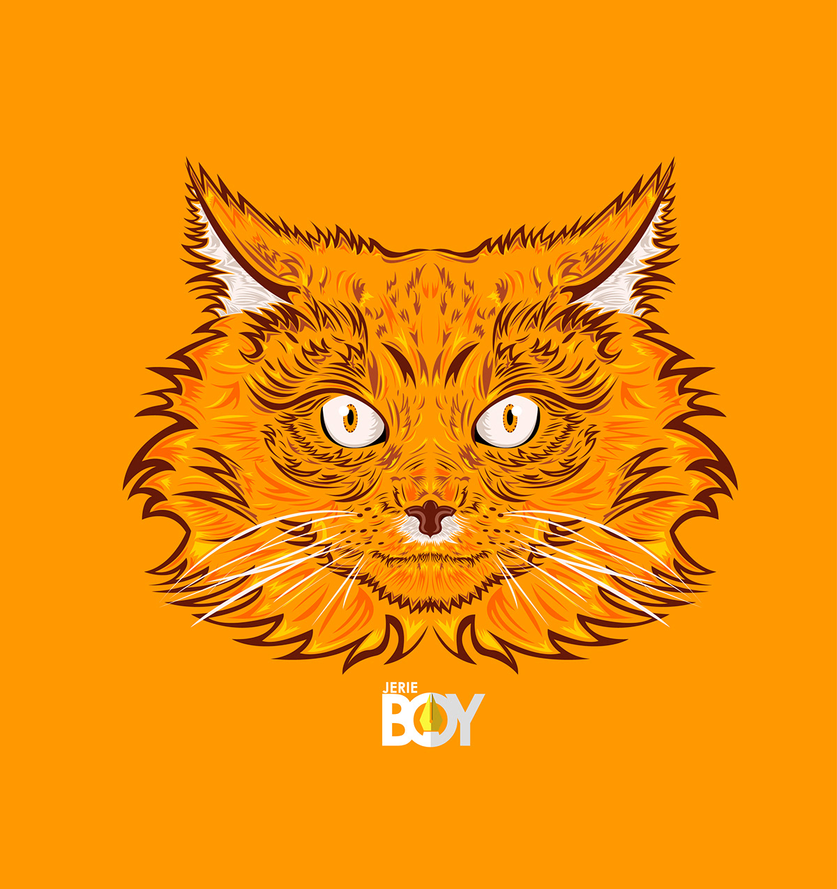 bobcat vector cat Golden Cat detailed vector character vector