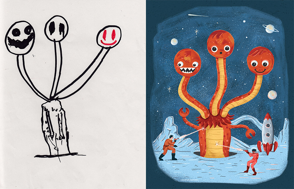 monster kids drawings Character texture children design