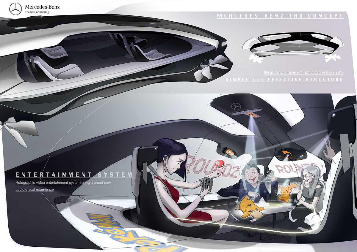 concept car future sketch mercedes-benz automotive  