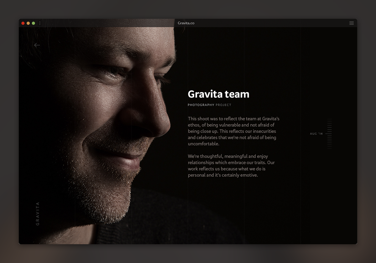 gravita Website design UI creative Collaborative parallax clean interactive