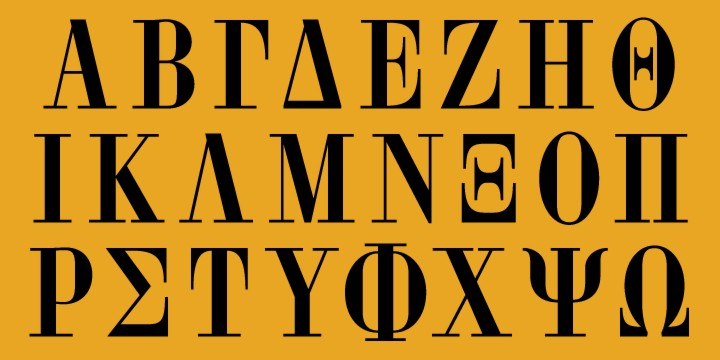 modern bodoni elegant Cyrillic greek "type design"