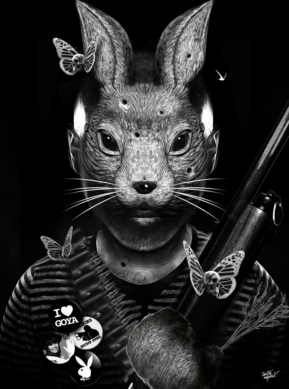 fantasmagorik nicolas obery rabbit killer dark curioos super heros black CHANTALE GOYA clip strange comics portrait