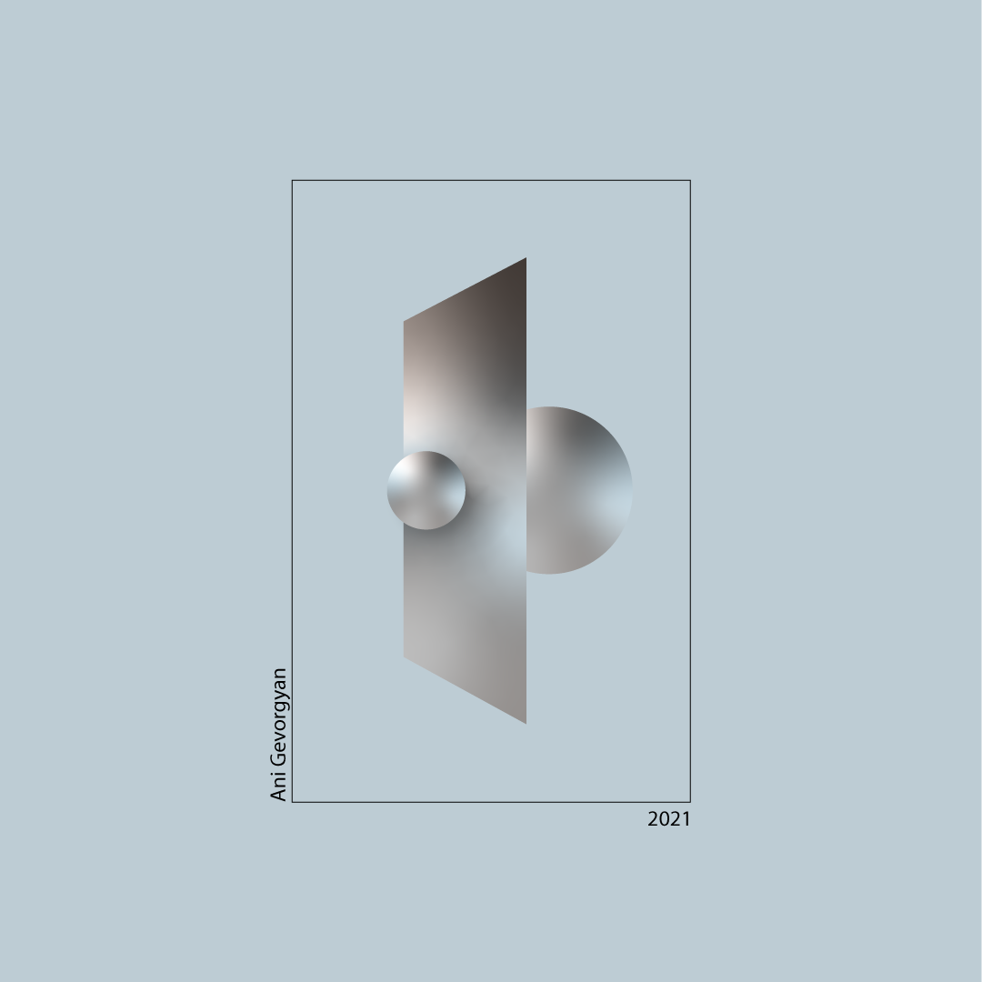 abstract art geometric gradient poster shape